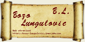 Božo Lungulović vizit kartica